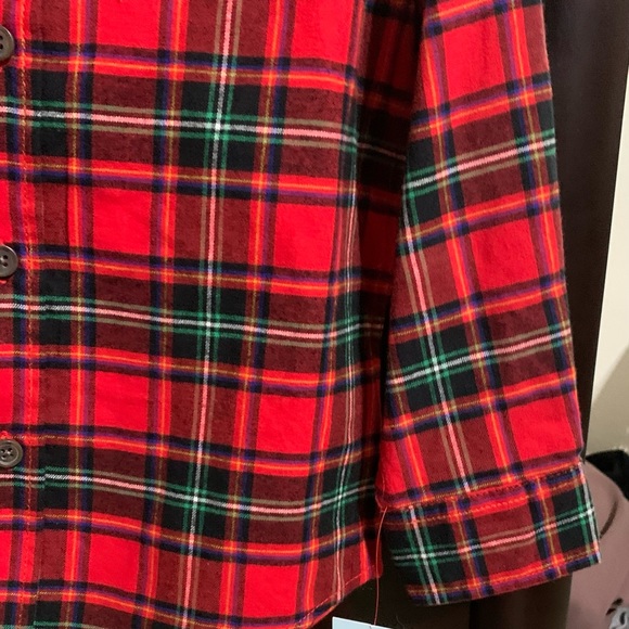 Cat and Jack red plaid flannel button down shirt - Picture 4 of 6